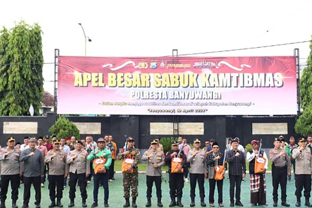 Polresta Banyuwangi Gelar Apel Besar Sabuk Kamtibmas 2026