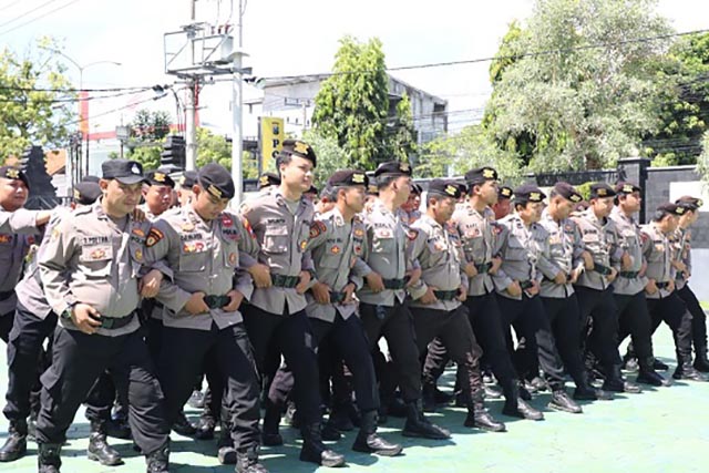Personel Polresta Banyuwangi Ikuti Simulasi Sispam Mako
