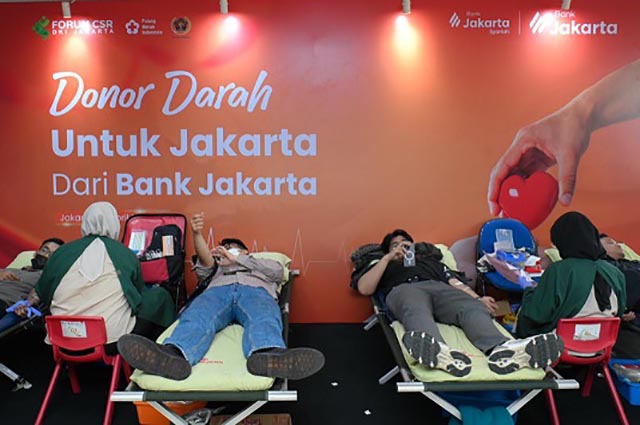Bank Jakarta Gandeng PWI Jaya dan PMI DKI Jakarta Gelar Donor Darah